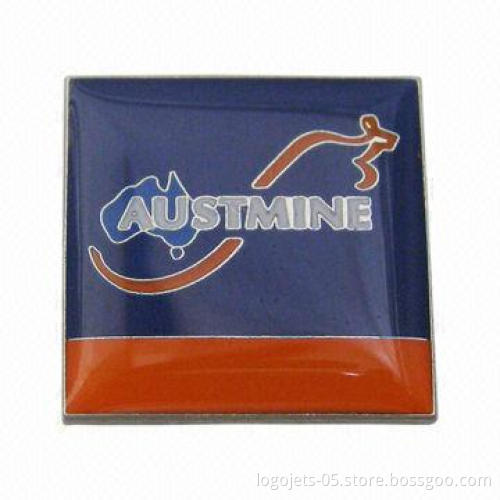 Lapel Pins with Silk-screen, Offset Printing, and Epoxy Dome